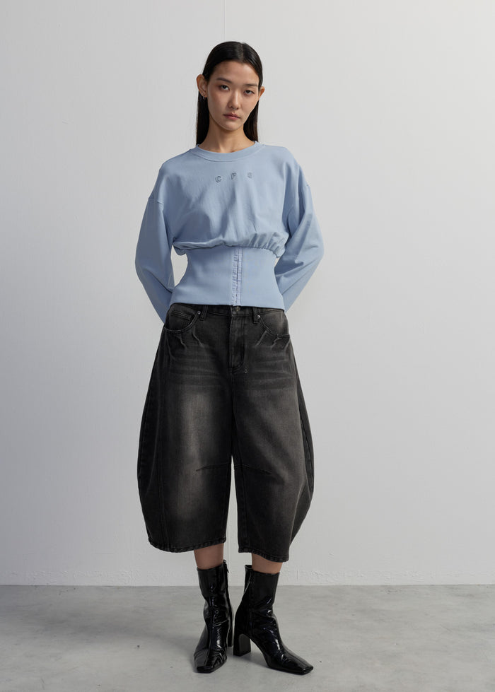 RELAXED FIT CORSET SWEATSHIRT
