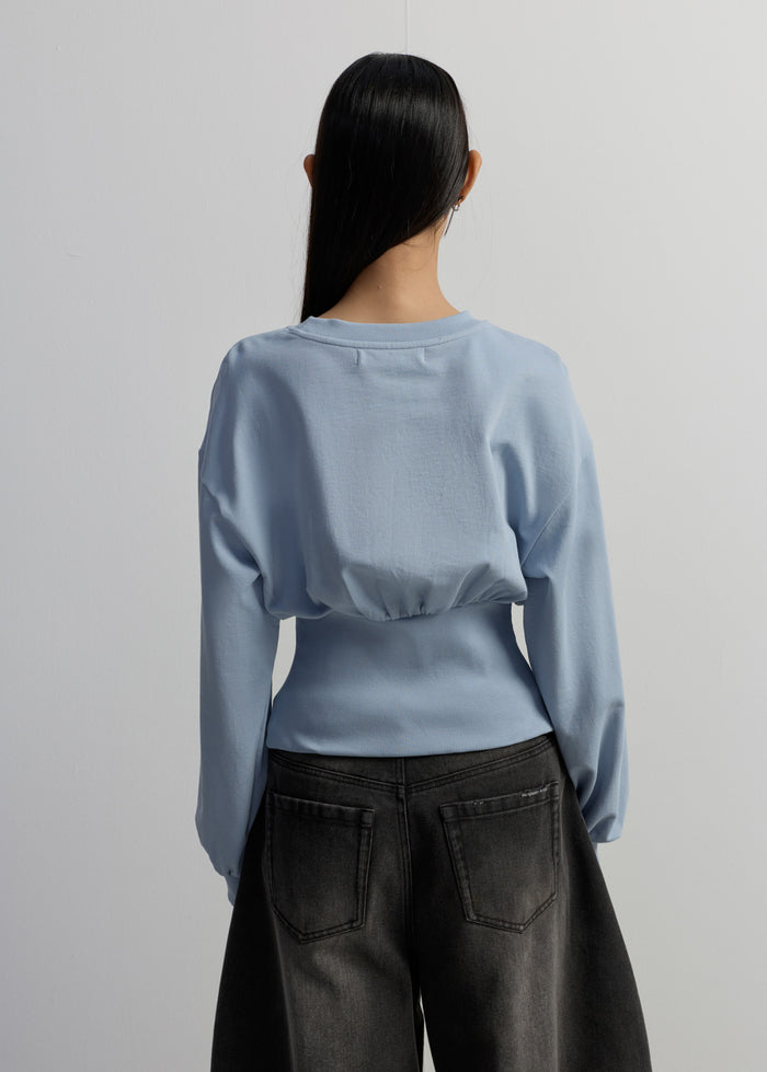 RELAXED FIT CORSET SWEATSHIRT