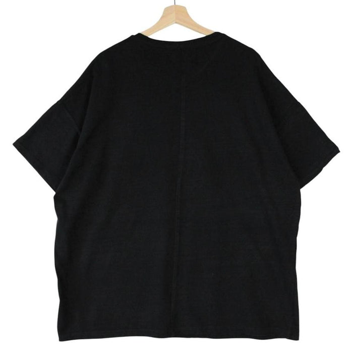 Represent black short sleeve cotton t-shirt with pocket and oversized fit.
