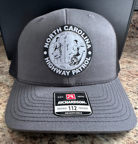 Richardson 112 Hat Leather Seal Patch (Charcoal/Black)