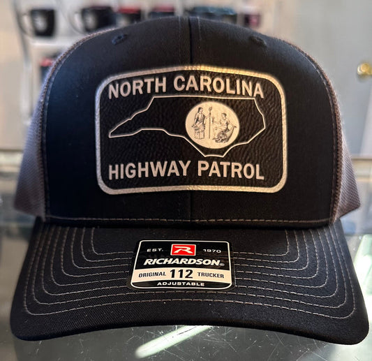 Richardson 112 Hat Leather Shoulder Patch (Black/Charcoal)