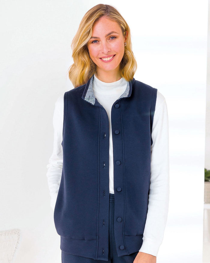Rimini Leisure Gilet - Navy - Image 1 - The Classic Boutique