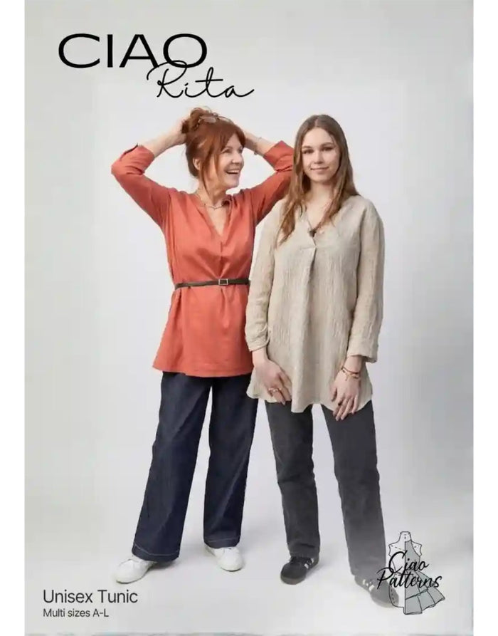 Rita Tunic Unisex Paper Sewing Pattern, Ciao Patterns
