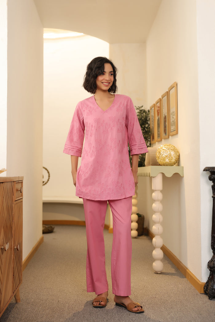 Rosé Haze Cotton Co-ord Set