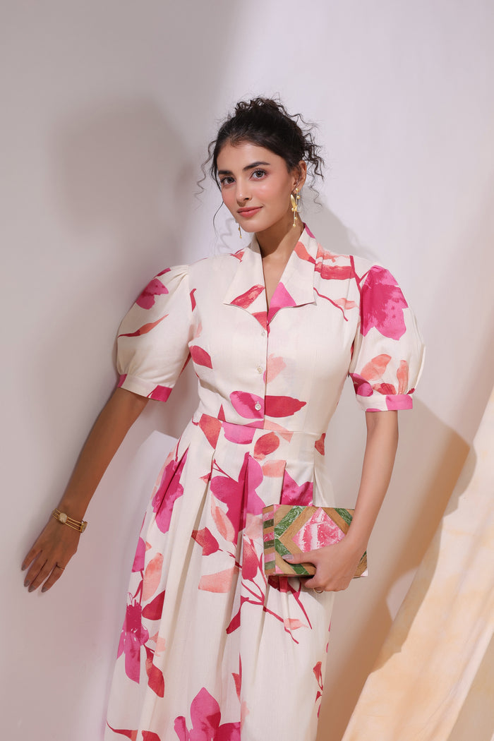 Rosewood Garden Cotton Flex Dress