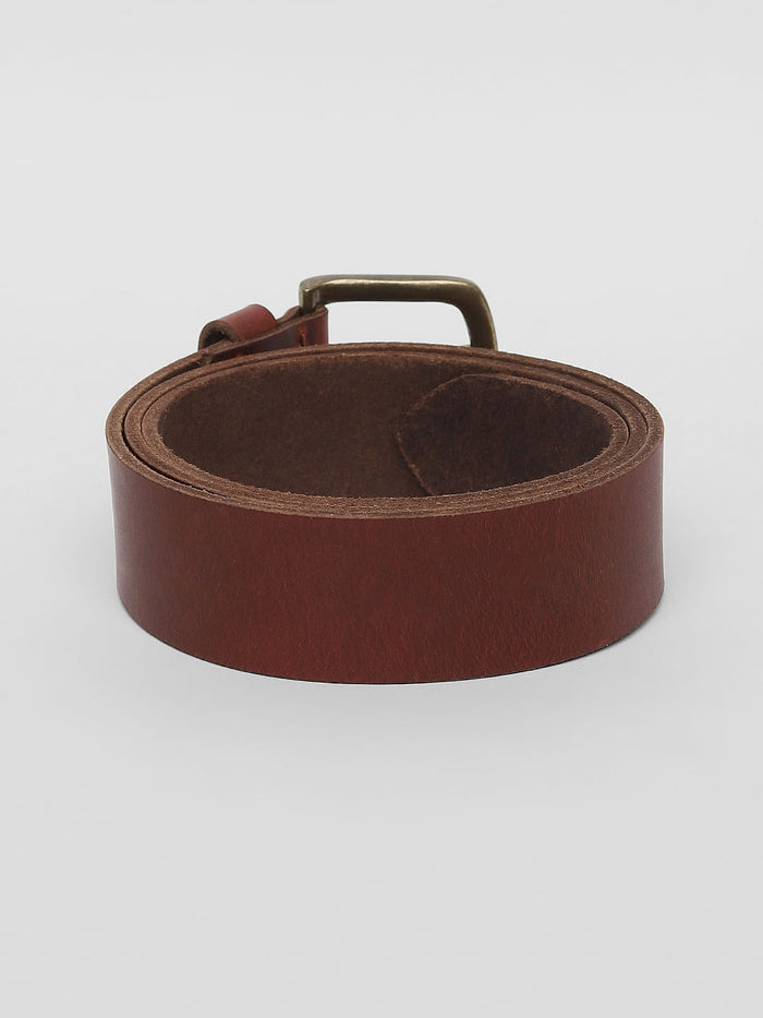 Rust Brown Leather Belt