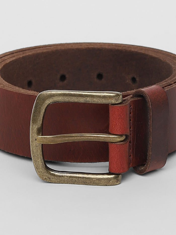 Rust Brown Leather Belt