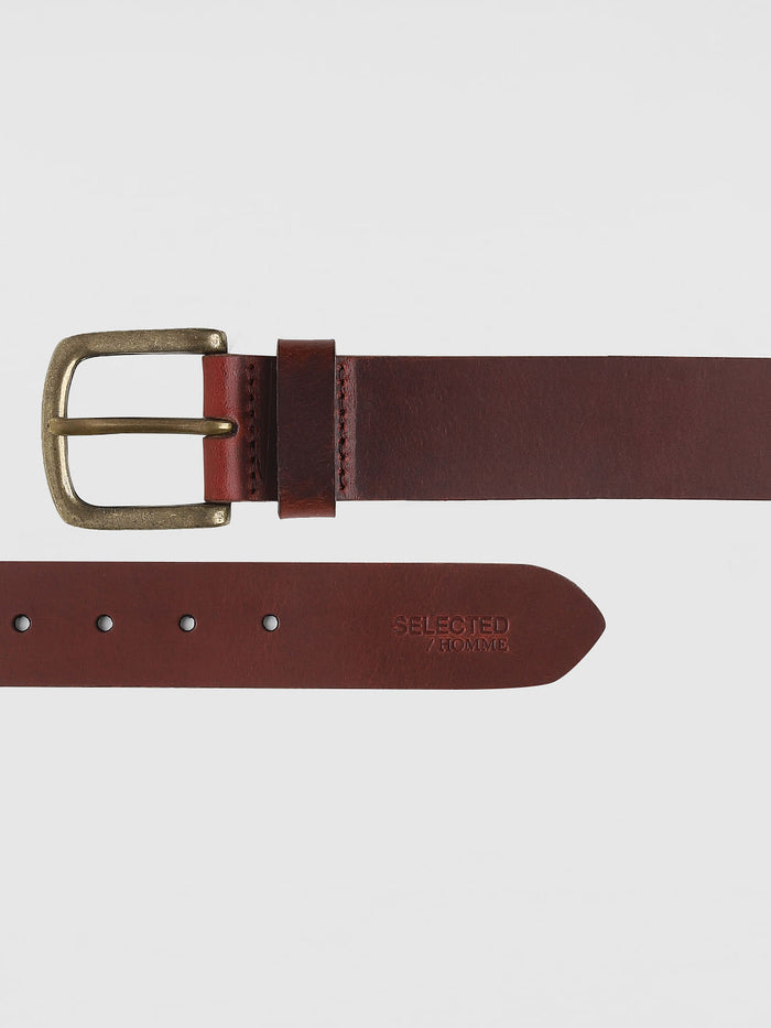 Rust Brown Leather Belt