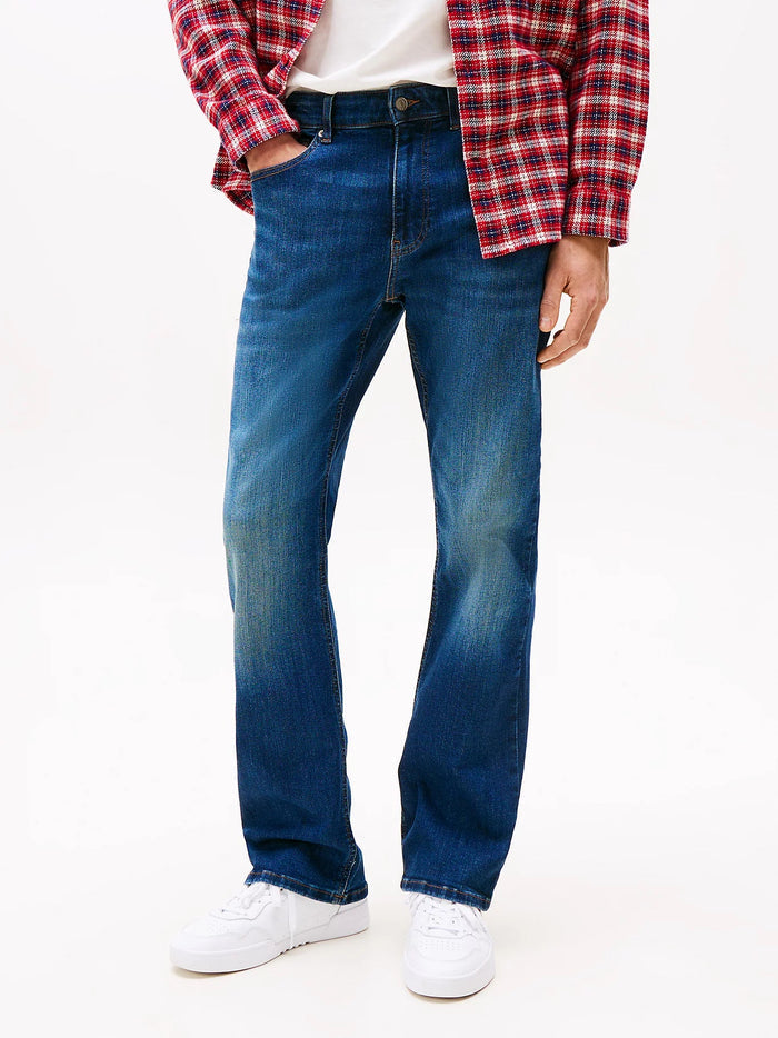 Ryan Whiskered Bootcut Jeans in Denim