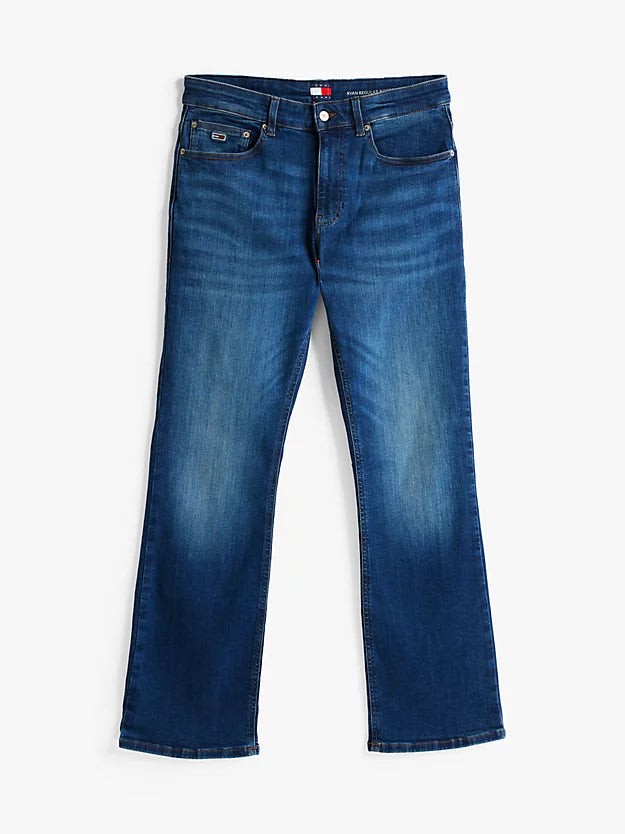 Ryan Whiskered Bootcut Jeans in Denim