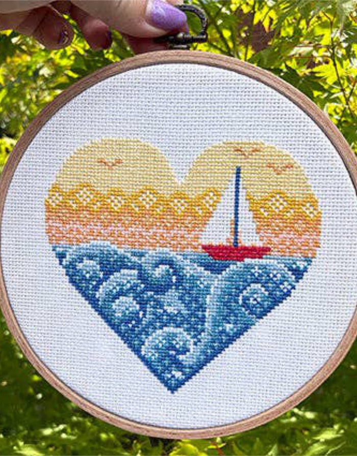 Sail Away with Me Cross Stitch Kit, Love Poppet
