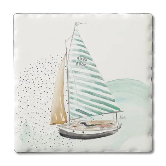 Sailboat Square Coaster