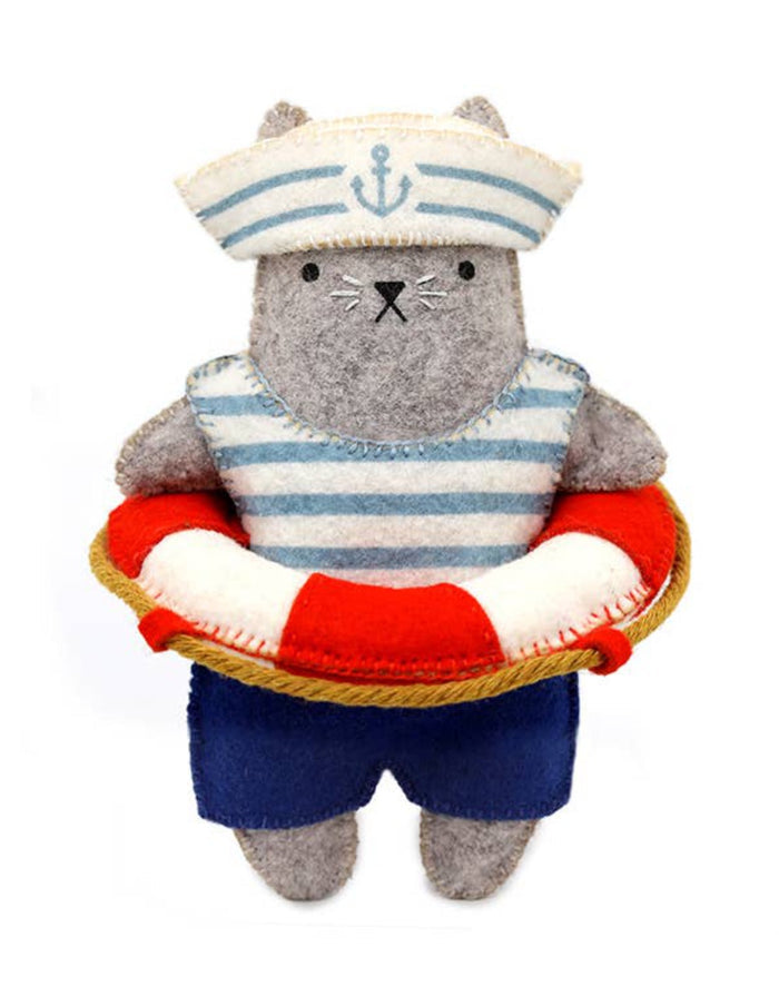 Sailor Cat Felt Doll Kit, Kiriki Press