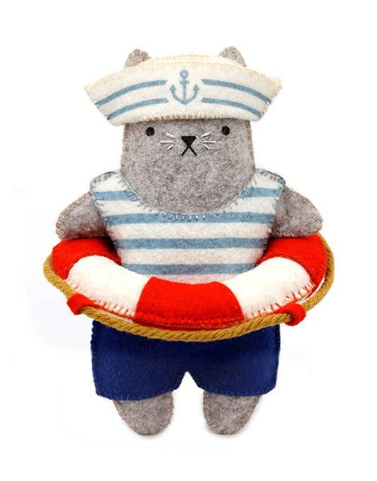 Sailor Cat Felt Doll Kit, Kiriki Press