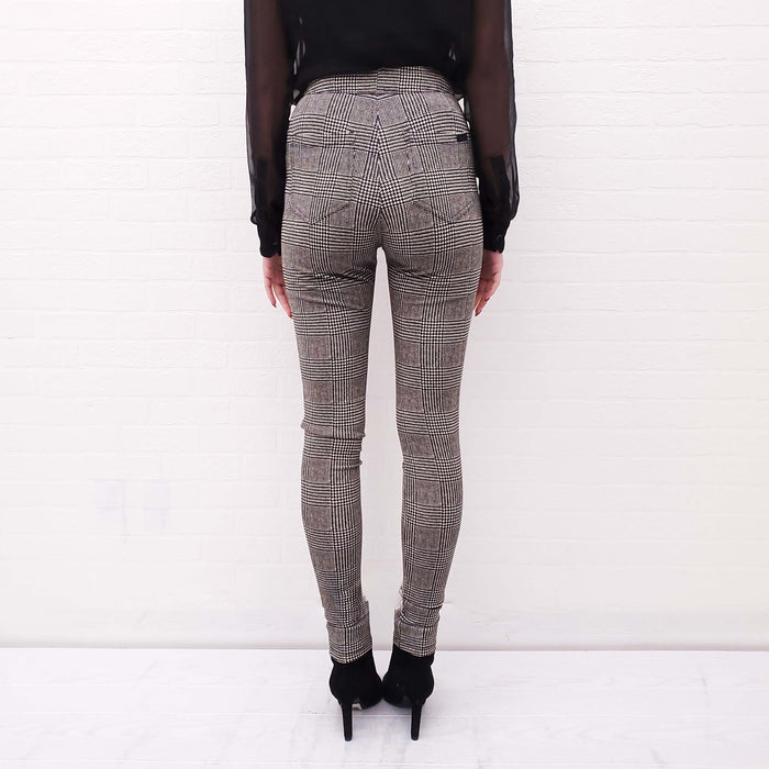 SAINT LAURENT PLAID STRETCH TROUSERS - SIZE 36