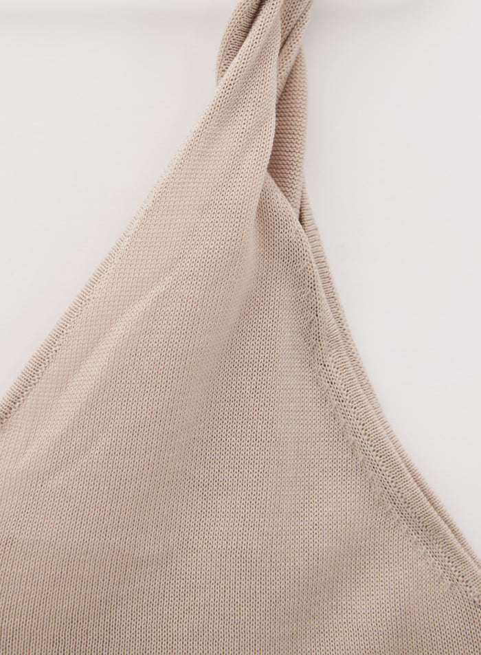 Sand Silk Knit Singlet