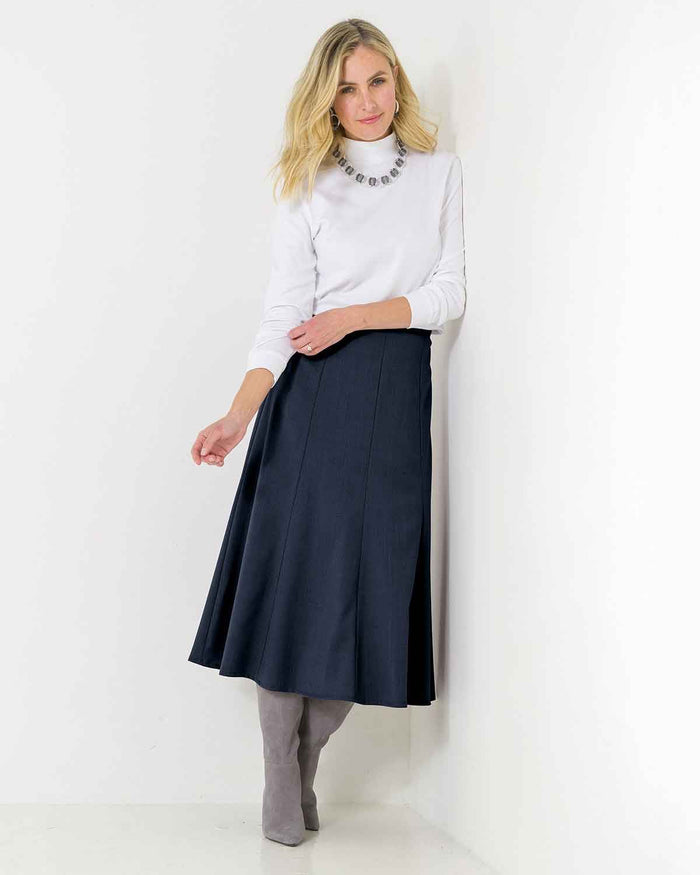 Sandown Skirt - Navy - The Classic Boutique