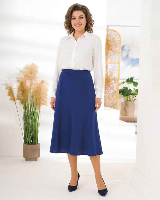 Sandown Skirt - Sapphire - The Classic Boutique