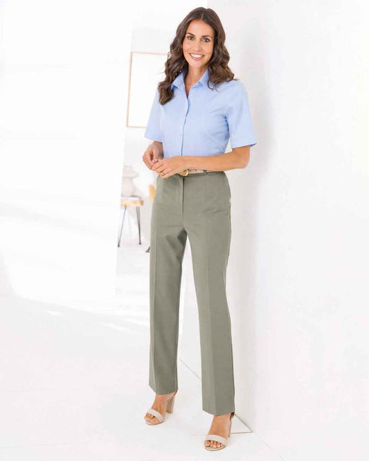 Sandown Trousers  Ladies - Light Olive - The Classic Boutique