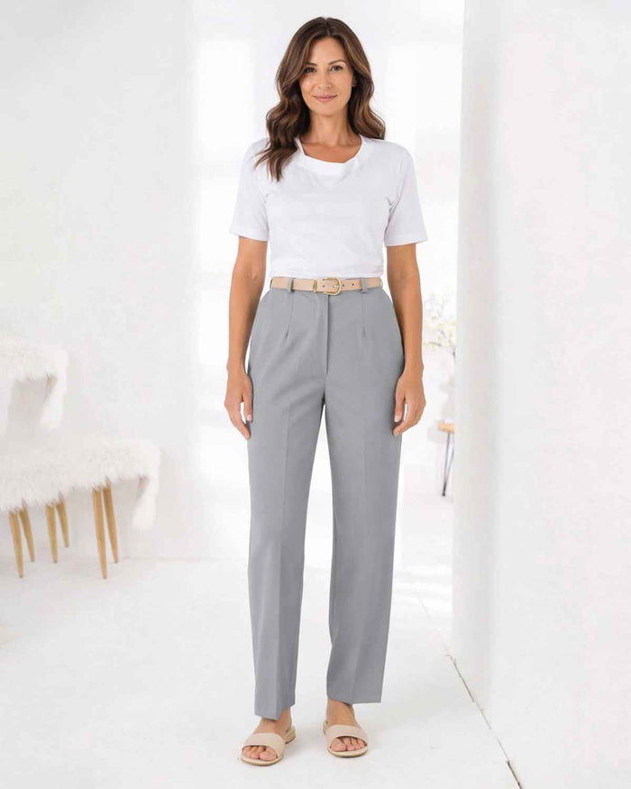 Sandown Trousers  Ladies - Pearl - The Classic Boutique