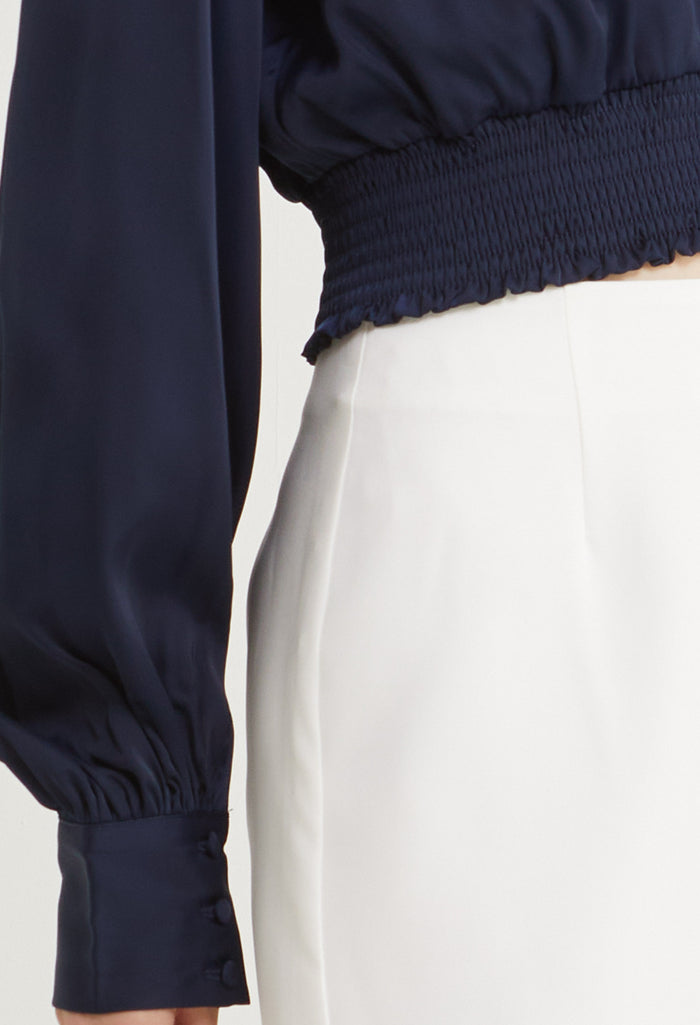 Satin Embrace Long Sleeves Blouse