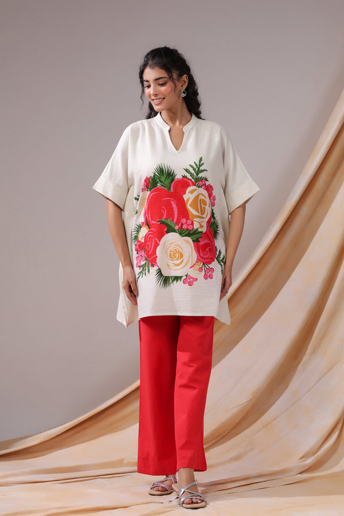 Scarlet Bloom Printed Cotton Flex Co-ord Set