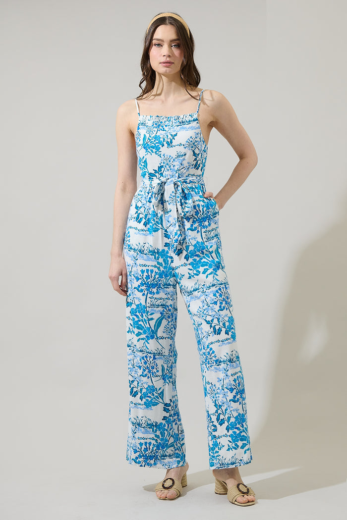 Sharron Bloom Jina Smocked Jumpsuit