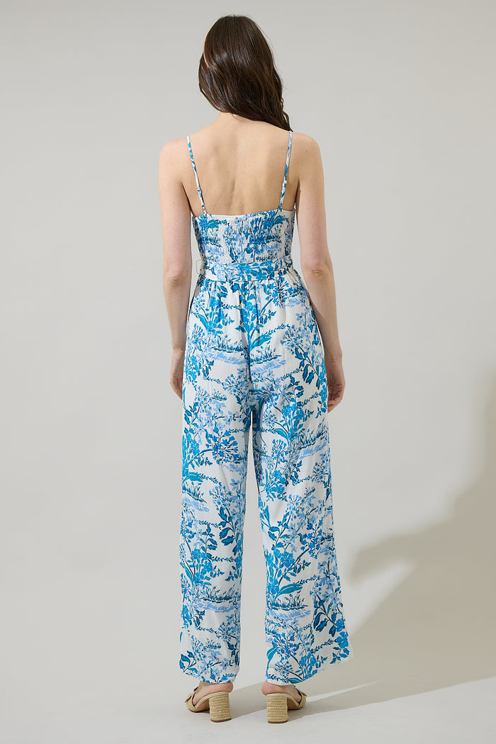 Sharron Bloom Jina Smocked Jumpsuit