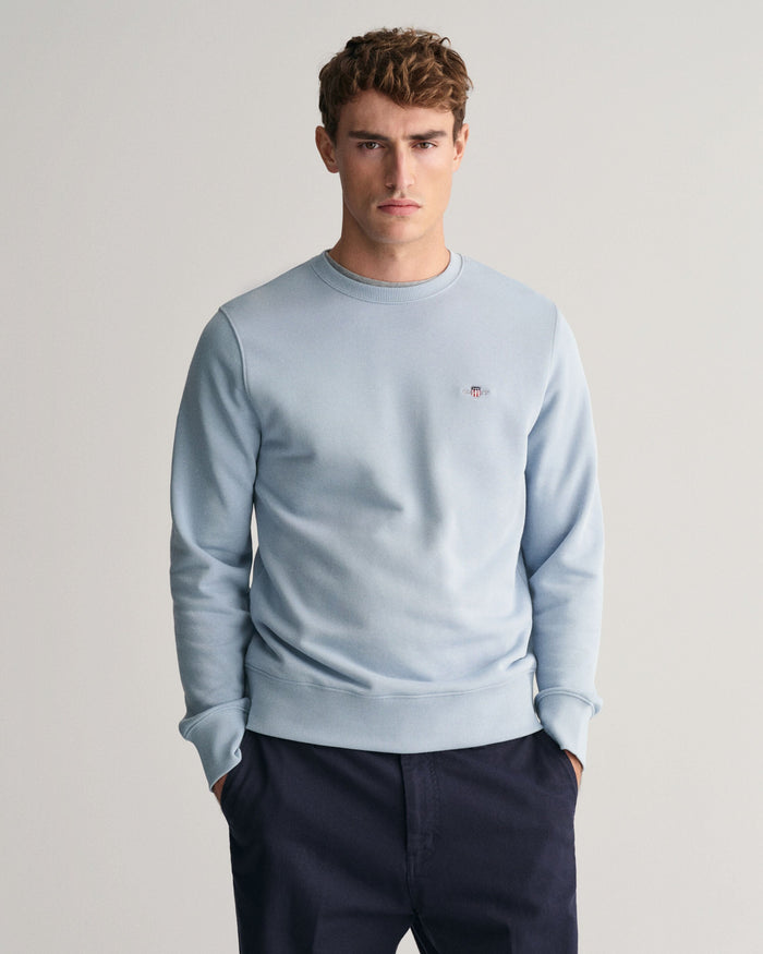 Shield Crew Neck Sweatshirt in Blue