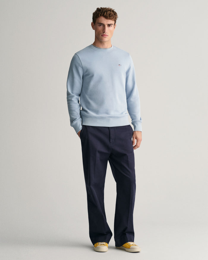 Shield Crew Neck Sweatshirt in Blue