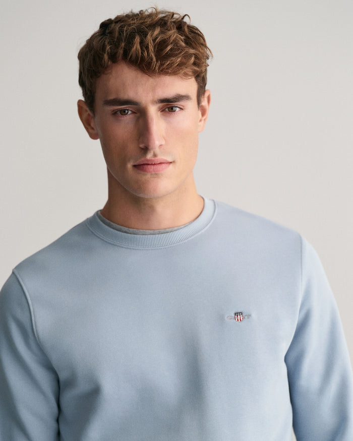 Shield Crew Neck Sweatshirt in Blue