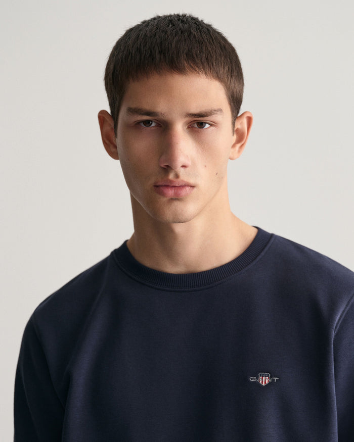 Shield Crew Neck Sweatshirt in Navy