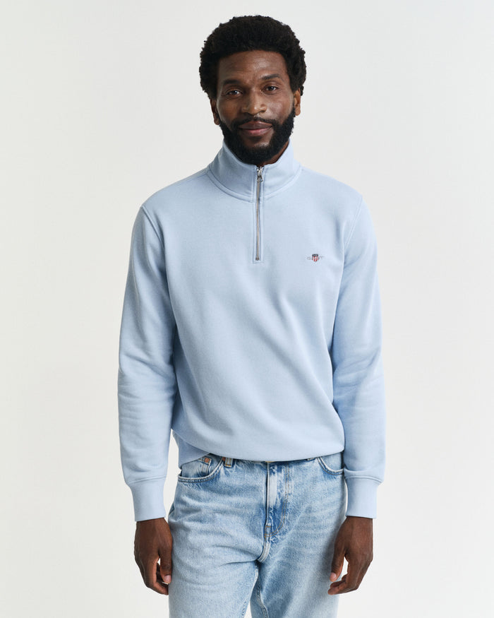 Shield Half-Zip Sweatshirt in Blue