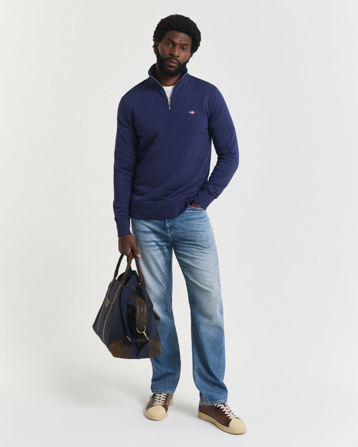 Shield Half-Zip Sweatshirt in Navy