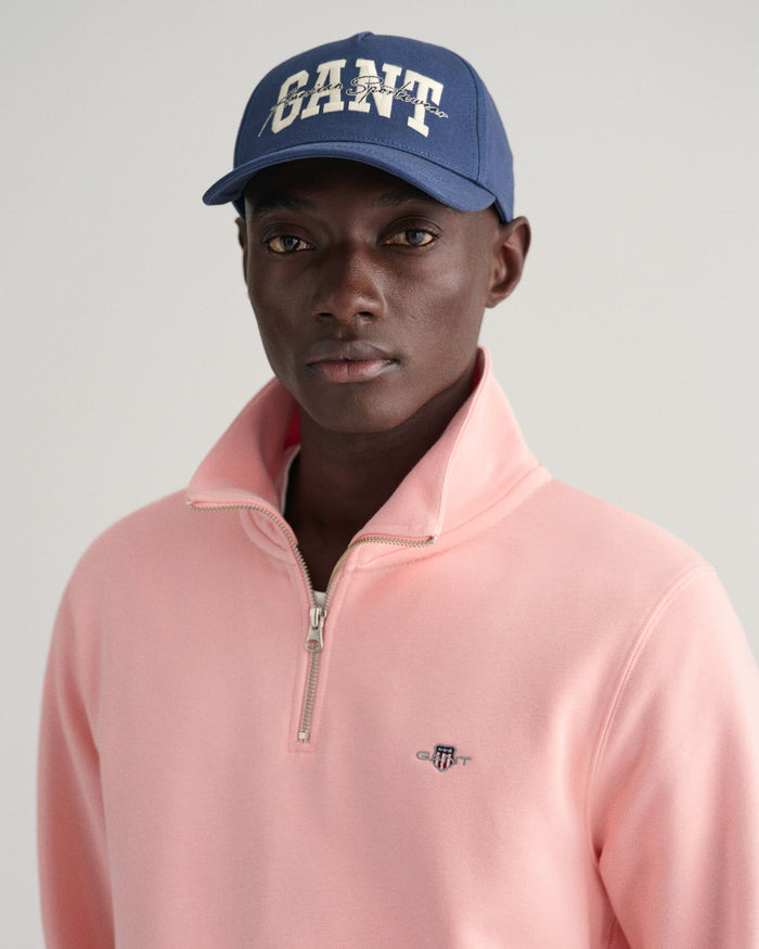 Shield Half-Zip Sweatshirt in Pink