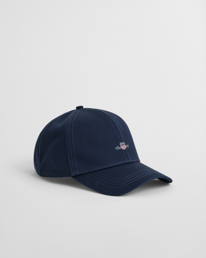 Shield High Cotton Twill Cap in Navy