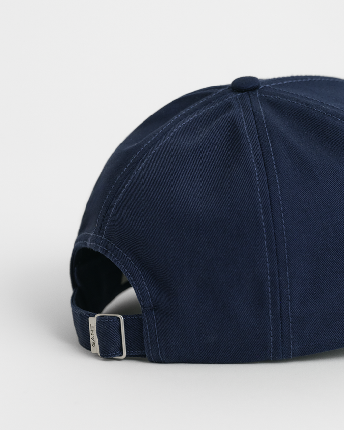 Shield High Cotton Twill Cap in Navy