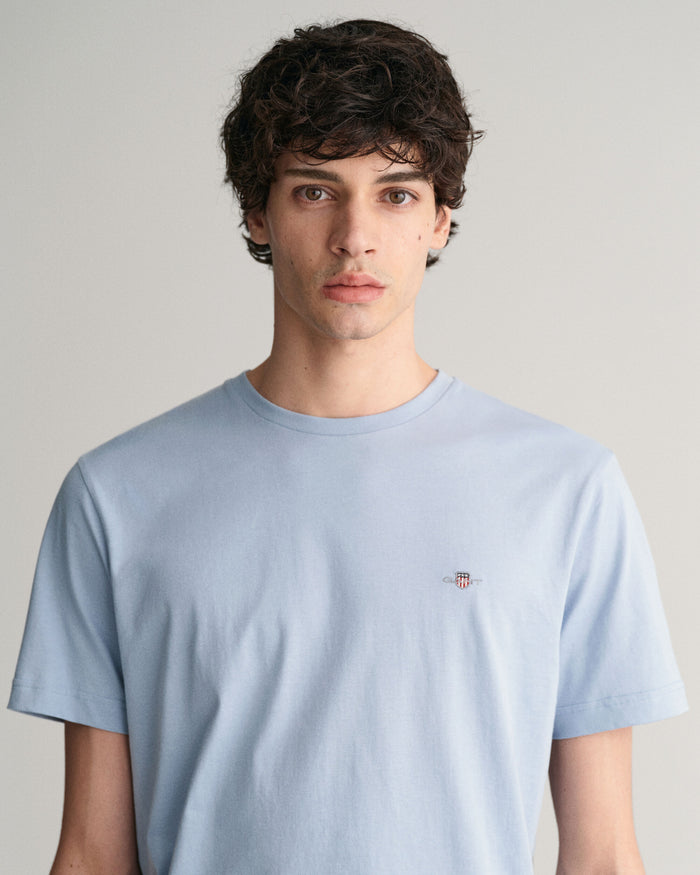 Shield T-Shirt in Dove Blue