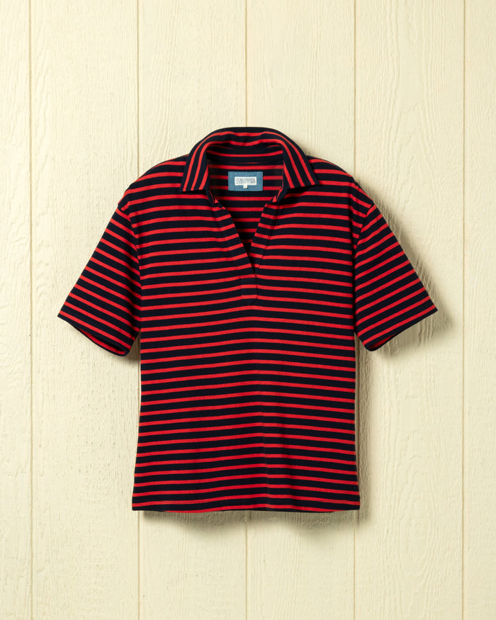Short Sleeve Inlet in Navy/Red