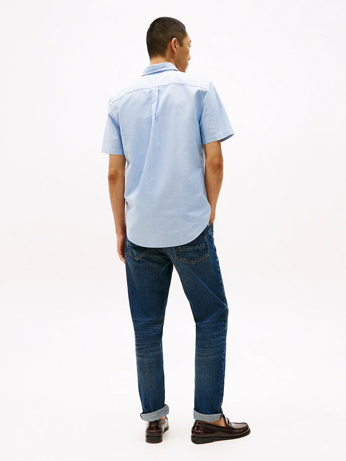 Short Sleeve Oxford Shirt in Blue