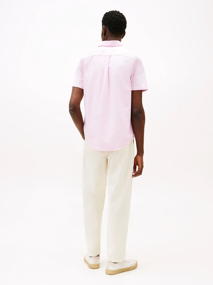 Short Sleeve Oxford Shirt in Pink