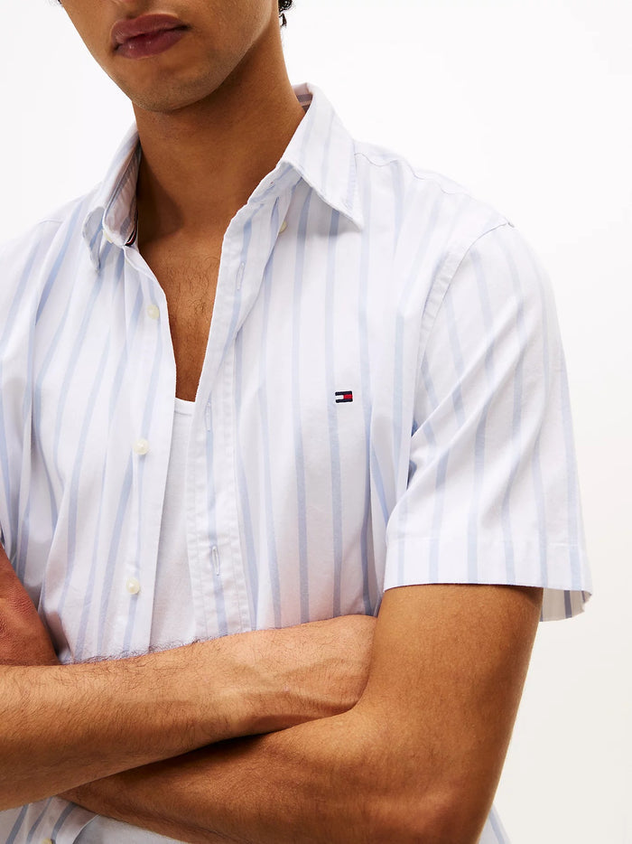 Short Sleeve Poplin Shirt in Sweet Blue