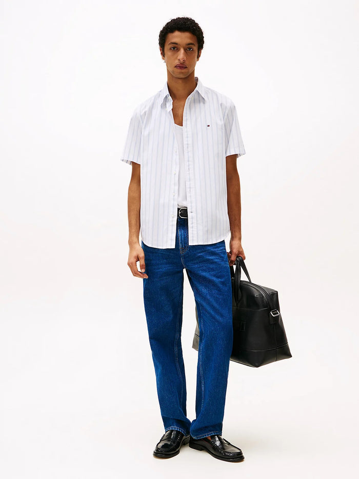 Short Sleeve Poplin Shirt in Sweet Blue