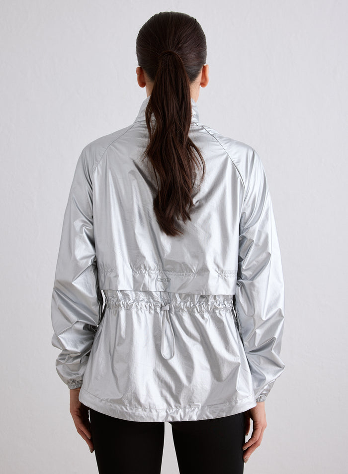 Silver Metallic Running Jacket