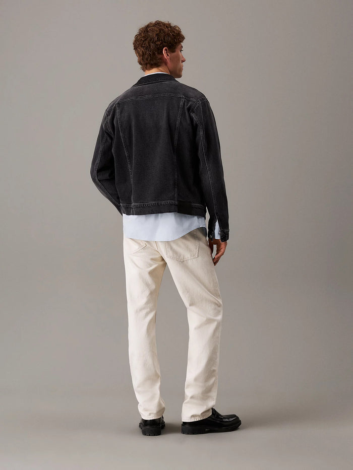 Slim Denim Jacket in Black