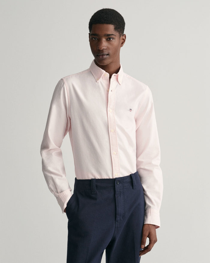 Slim Fit Oxford Shirt in Light Pink