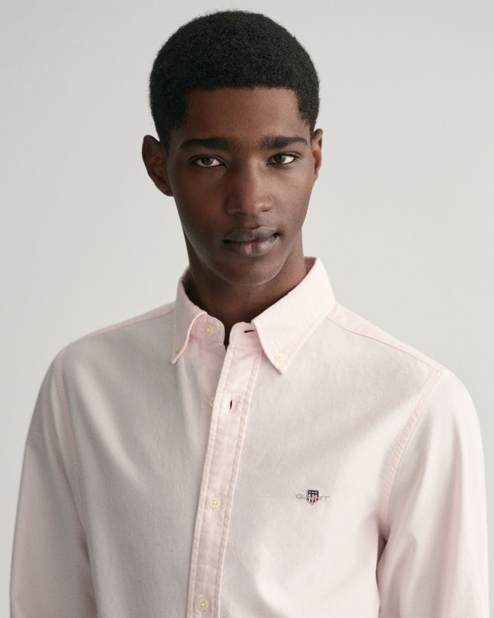 Slim Fit Oxford Shirt in Light Pink