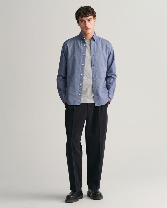 Slim Fit Oxford Shirt in Persian Blue
