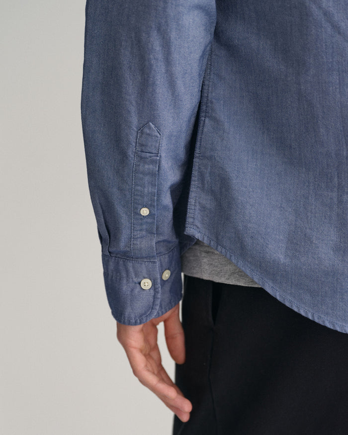 Slim Fit Oxford Shirt in Persian Blue