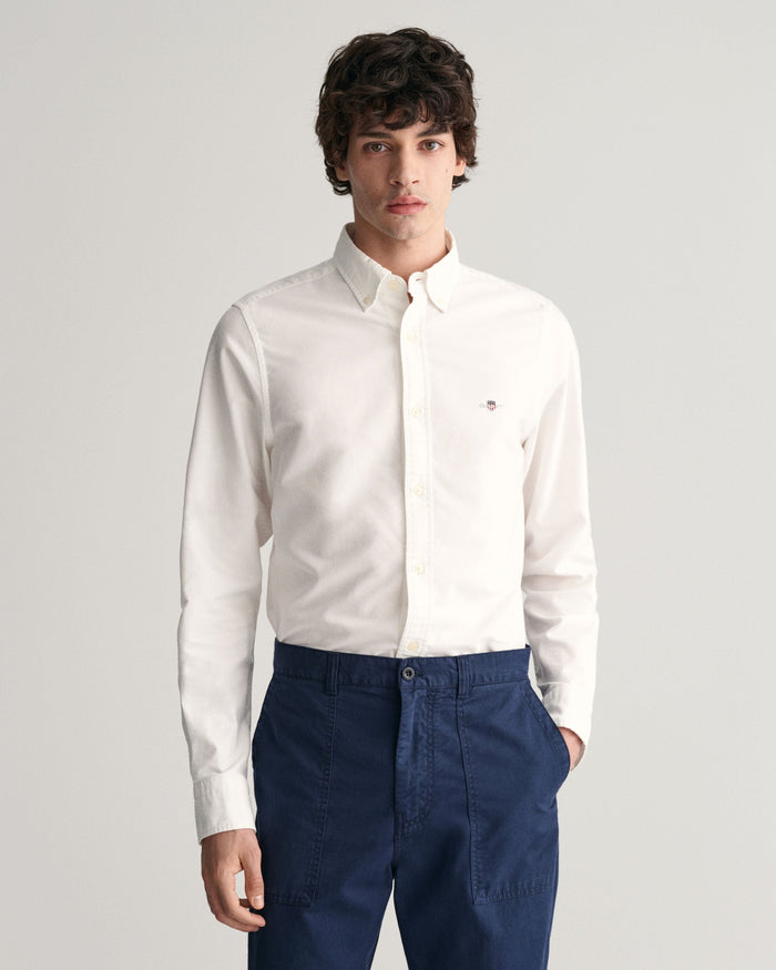 Slim Fit Oxford Shirt in White